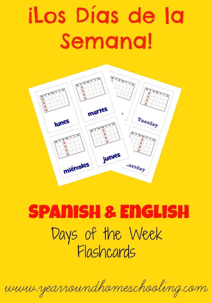 Learning The Days Of The Week In Spanish Year Round Homeschooling