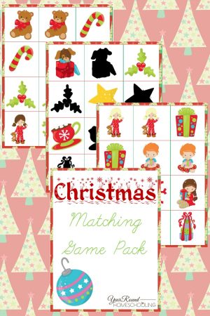 Christmas Matching Game Pack - Year Round Homeschooling