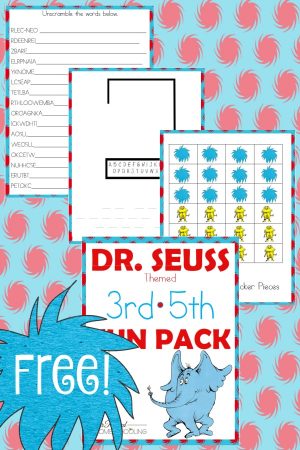 Free Dr. Seuss 3rd-5th Fun Pack - Year Round Homeschooling