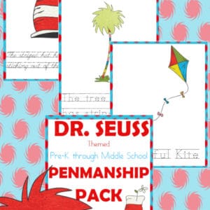 Free Dr. Seuss Penmanship Pack (PreK - Middle School) - Year Round ...