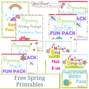 Free Spring Printables - Year Round Homeschooling