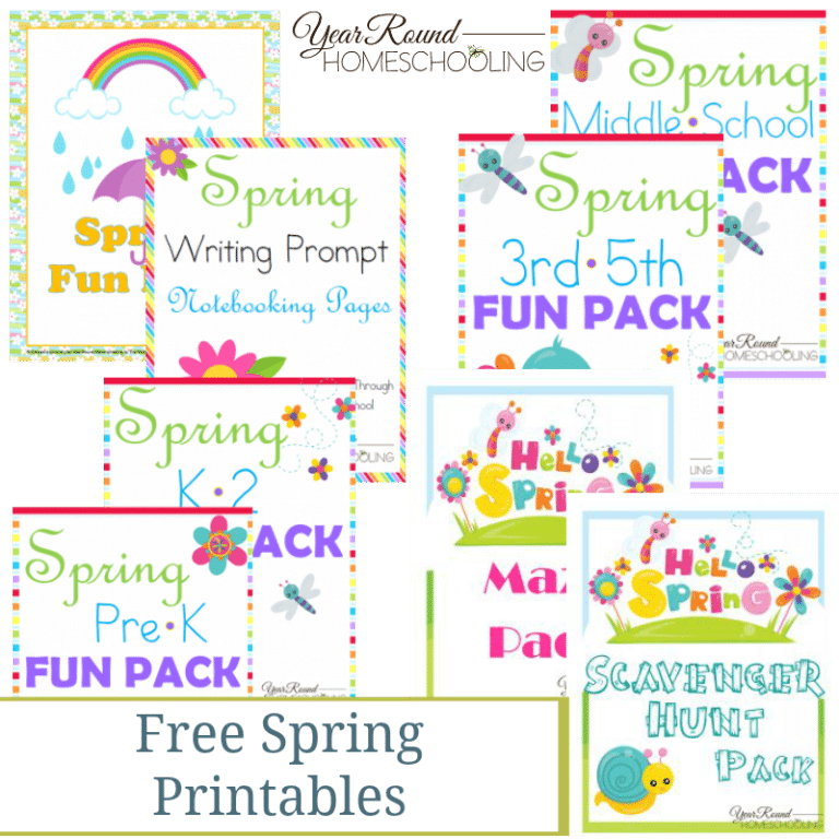 Free Spring Printables - Year Round Homeschooling