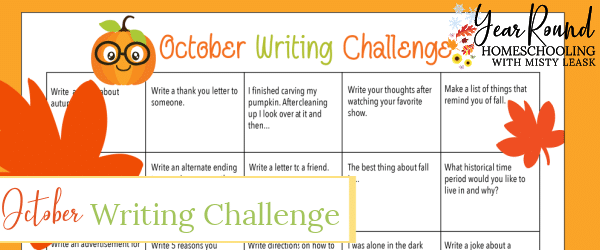writing october challenge