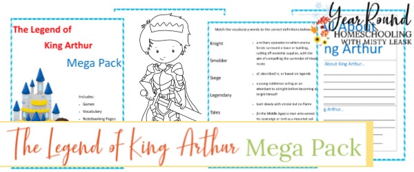 King Arthur Activity Pack Year Round Homeschooling