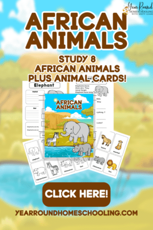 African Animals Study Pack - Year Round Homeschooling