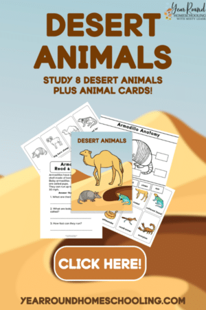 Desert Animals Study Pack - Year Round Homeschooling